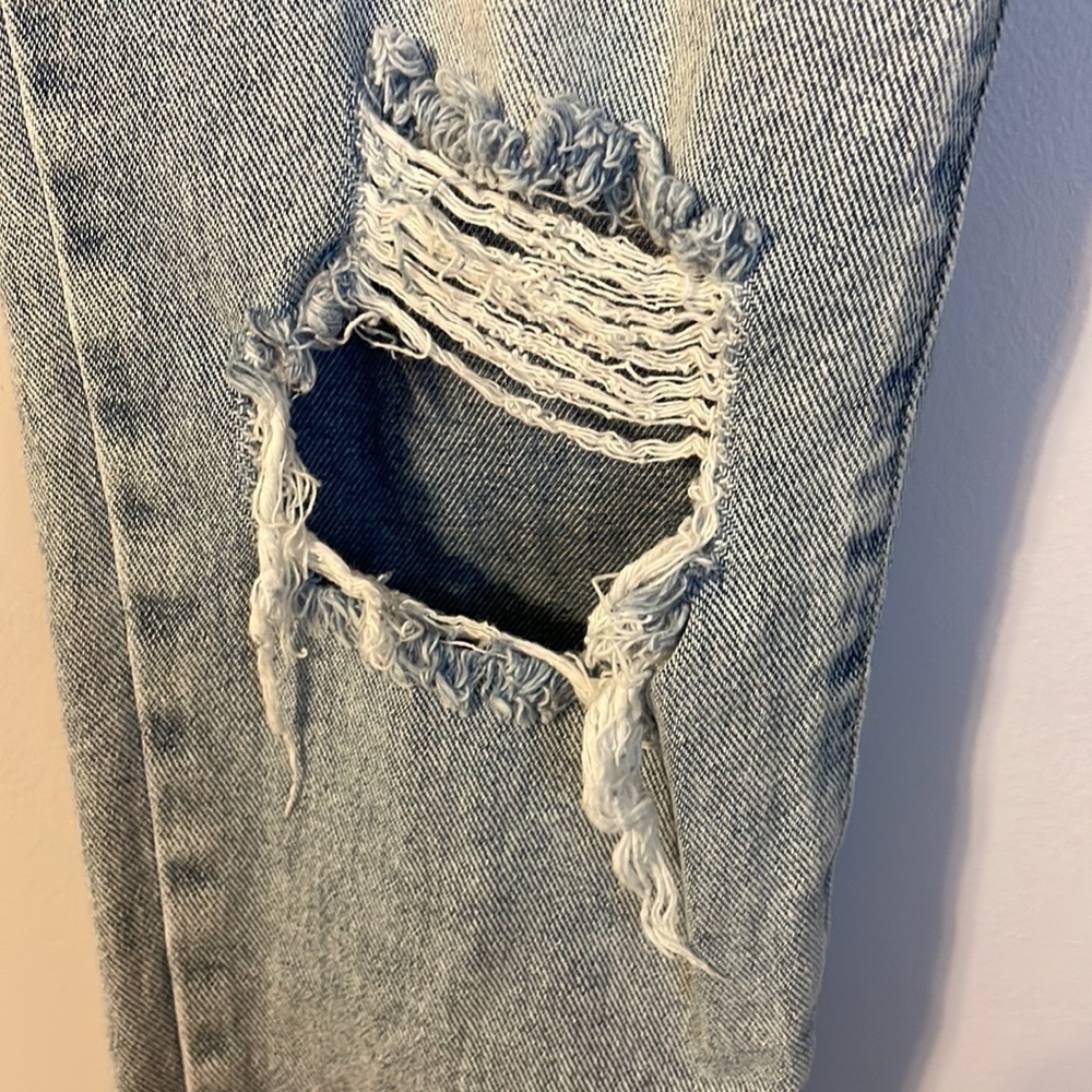 PacSun Distressed High Rise Straight Leg Jeans Button Fly size 23 - Picture 10 of 17